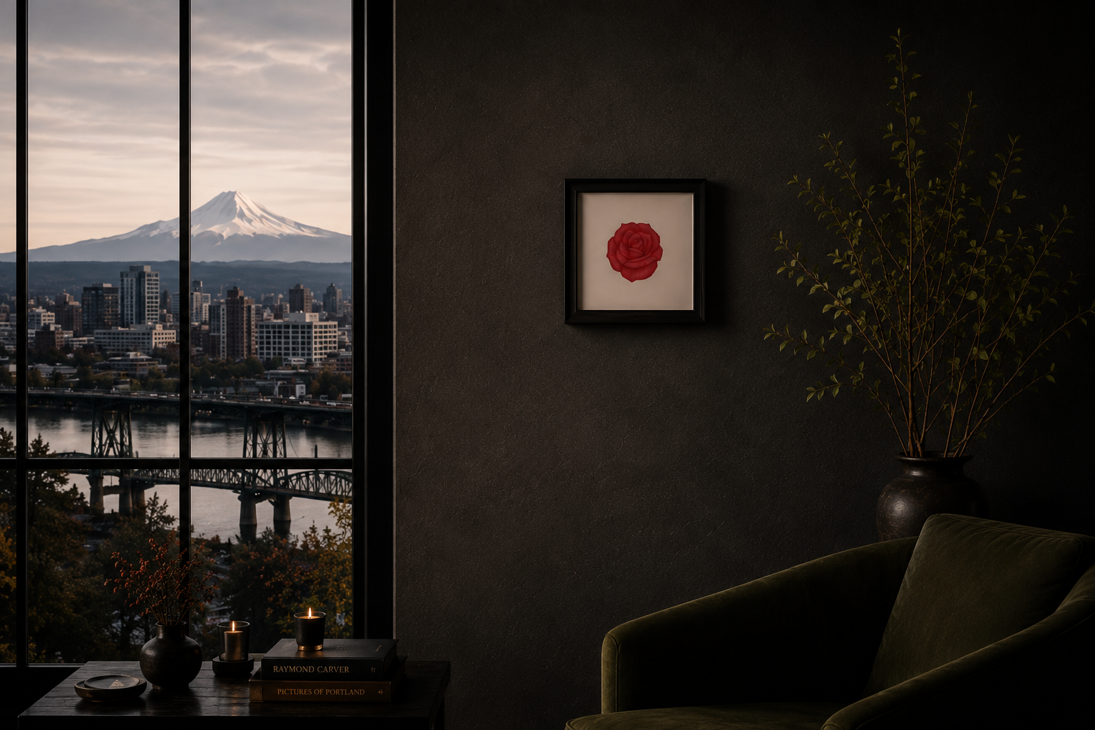 Portland roses still life